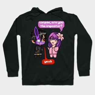 Corpse Husband and Lilypichu Chibi Hoodie